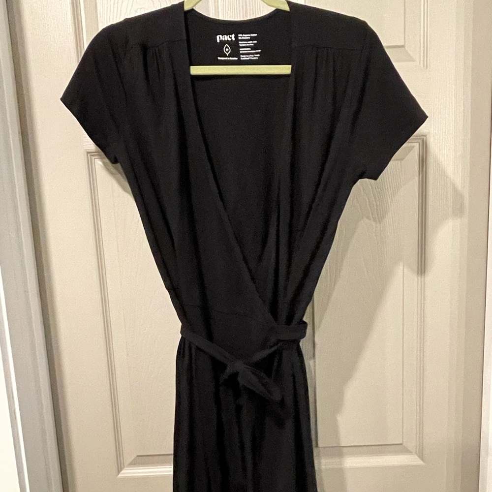 Pact Organic wrap dress